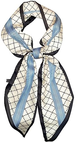 kcctoo 59 Mulberry Silk Like Head Scarf Women's Fashion Square Neck Satin Scarfs for Bag Hair Scarves Gift 59 * 5.9”