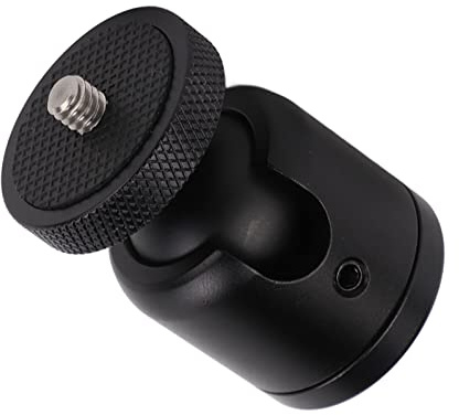 Tripod Head Adapter, Camera Mount Tripod Mini Ball Head with Mount Screw, 360 Degree Rotatable Ball Head Camera Accessory, for SLR Mirrorless Camera, for Filling Light, Mic, Extension Rod