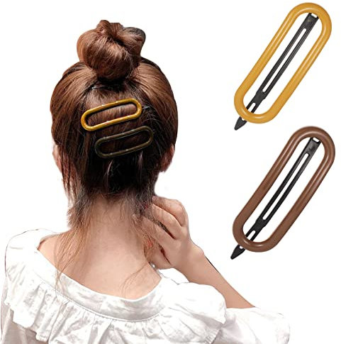 Lot de 2 pinces à cheveux sans pli, parfaites pour la coiffure et le maquillage, pinces en métal antidérapantes, pinces à cheveux pour coiffure et maquillage