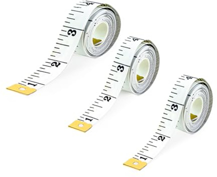 3 x Measuring Tape for Body Measurement | Soft Dual Sided Ruller Sewing Measuring Tool for Tailor Crafting Building Clothing | 150cm Body Tape for Measuring Waist