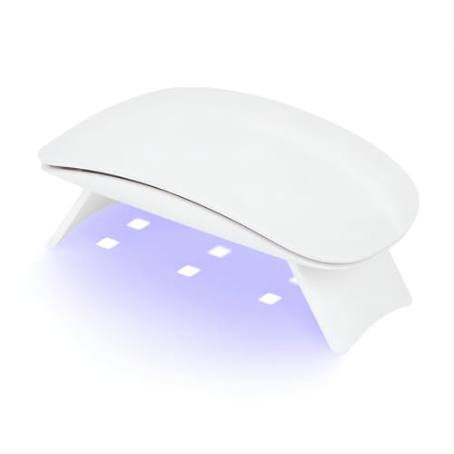 Madenia Mini UV Lampe für Gelnägel, 6W USB Portable Nageltrockner, UV LED Lampe Nägel mit 60s Timer, Mini UV Nagellampe für Gel Nagellack, Gelnägel, Shellact für Anfänger, Weiß