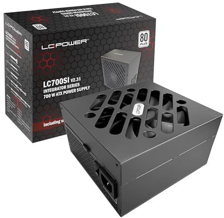 LC-POWER Integrator Serie - Fuente de Alimentación ATX 2.31 de 700W con Certificación 80 Plus Standard (LC700SI V2.31)