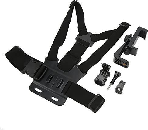 RASTKY Adjustable Chest Mount Harness Strap, Hands Cellphone Chest Harness Strap with Phone Holder for Live Streaming. Immersive Shooting Action Cameras Compatible for Surfing, Skiing,