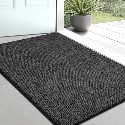 DOMUSTEX Schmutzfangmatte Innen 50 x 80 cm, Waschbar Teppich Läufer, Eingangsteppich, rutschfeste Fussmatte für Hund, Küche, Flur