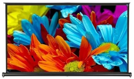SRKATI Rollo-Leinwand Leicht zu öffnende Mini-Projektionsfläche, 50 Zoll, 16 x 9 Breitbild-Ultra-HD-3D-Projektor-Display für Handelstreffen Motor-Leinwand