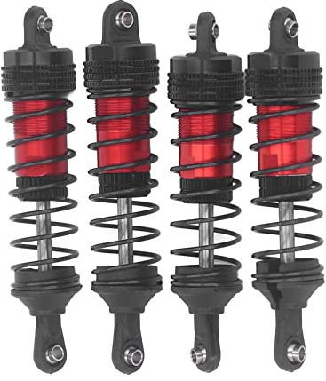 Culnflun RC -Auto -Stoßdämpfer Aluminiumlegierung Stabiler Hochelastizität Vorderer Heck -Stoßdämpfer LC Rennen 1/14 1/16 (Red)