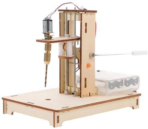 VILLFUL DIY Mini Drill Press Kit, Mini Desk Bench Drill for Crafting and Woodworking, Science Education Tool Tiny Hole Drilling Function,