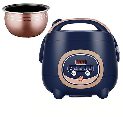 Mini cuociriso per cucinare riso e vapore cibo sano e verdure con pentola interna antiaderente prenotazione 24 ore per 1-8 persone