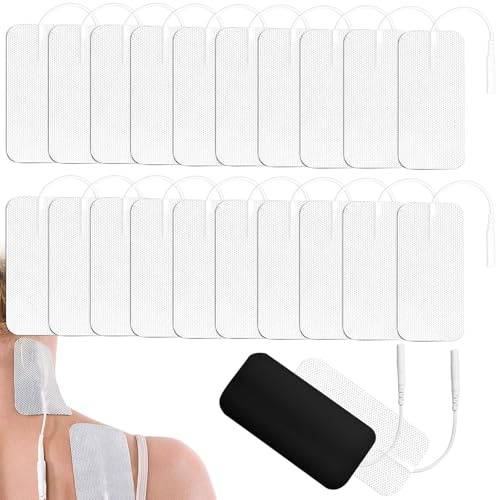 Bocguy TENS Elektroden Pads, Elektroden Tens Gerät, Klebeelektroden für Tens Geräte Selbstklebenden, Wiederverwendbare Blektroden Pads für TENS Geräte and EMS Trainer
