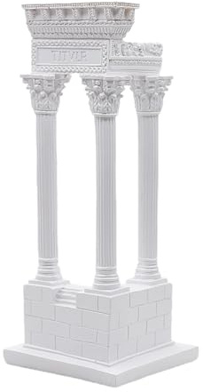 PHLCF Statua Tempio Greco Antico Modello architettonico Colonna Romana Ornamenti Arredi Decorativi Colonna in Gesso Scultura in Resina