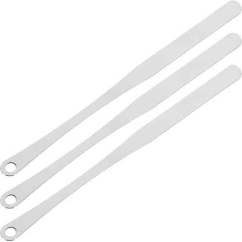 MUCKLILY 3 Stück Kosmetik Mischstäbchen aus Edelstahl Grundierungsspatel zum Vermischen Glatte Oberfläche für Make Up