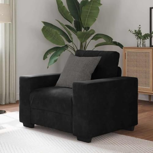 WEMYUFURN Sofasessel Samt Modern mit Dicker Polsterung und Robustem Gestell für Wohnzimmer Schlafzimmer und Arbeitszimmer – Bequemes Relaxsofa mit Stabilem Metallrahmen
