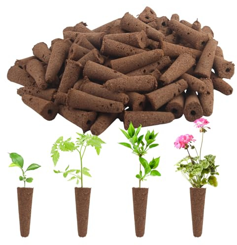 LEIMEND 100 Pezzi Spugne di Crescita Spugna per Idroponica Spugne di Ricambio per Coltivare Baccelli di Avviamento per Semi per Sistema di Coltivazione Idroponica da Interni e da Giardino