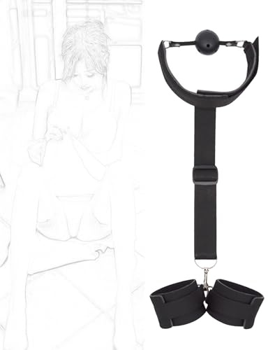 CYGzeon Juego De Esposas Y Mordazas For Ataduras Bondage, Collar Erótico Esclavo Con Mordaza Sexual Silicona For SM BDSM, Kit For Parejas
