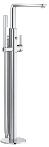 GROHE Lineare - Einhand- Wannenbatterie (Bodenmontage, mit Temperaturbegrenzer, Ausladung 271 mm, Auslauf mit Mousseur), chrom, 23792001