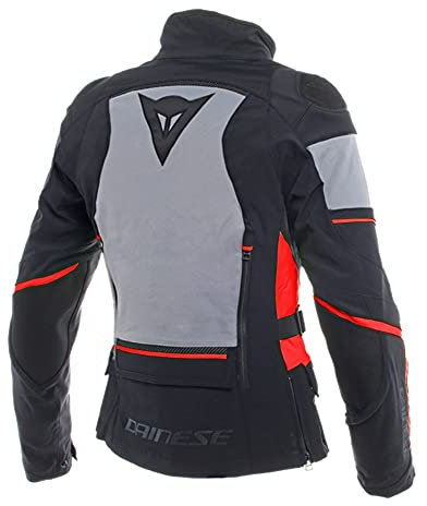 Dainese Motorradjacke mit Protektoren Motorrad Jacke Carve Master 2 GTX Damen Textiljacke schwarz/grau/rot 42, Tourer, Ganzjährig