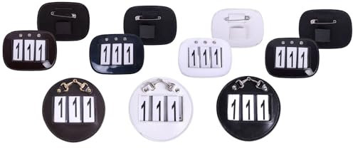 NETPROSHOP Reitsport Tuniersport Startnummer Kopfnummer Für Turnier 3-stellig, Groesse:Typ B, Farbe:Braun