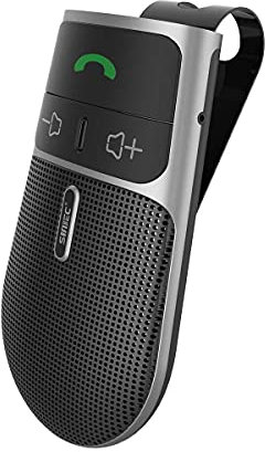 SUNITEC Hands Free Car Phone Kit Bluetooth, AUTO Power ON Van Handsfree Bluetooth Car Speaker Kit for Android with Visor Clip, Support Siri Assistant, Voice Guidance - BC920SA