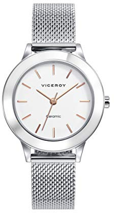 Viceroy Reloj Mujer Analógico con Bisel de Cerámica - 32 mm - Movimiento de Cuarzo - Malla Milanesa - 471182