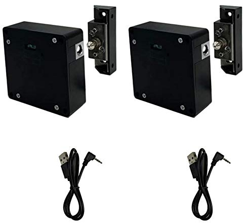 WOOCH RFID Lock Electronic Cabinet Lock, Hidden DIY Lock with USB Cable for Wooden Cabinet Drawer Locker Cupboard (2 Pack)