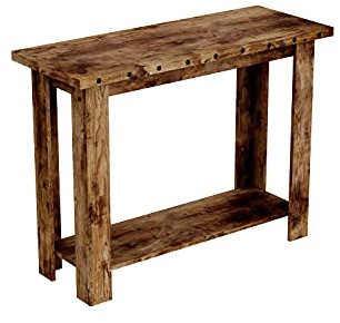 Safdie & Co. Safdie 81090.Z.07 Brown Entryway Console Sofa Couch Table/Accent Wall Table-39 Long Reclaimed Wood with 1 Shelf for Living Room, 15 in x 39 in x 30 in