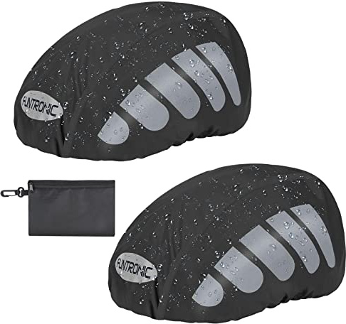 flintronic 2 stycken hjälmöverdrag regnskydd hjälmskydd, hjälmregnöverdrag vattentät, hjälm regnskydd, cykelhjälm reflektorer, hjälm regnskydd universell storlek för män kvinnor barn