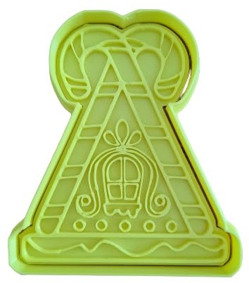 Tagliabiscotti.it - Casetta Natalizia Mod.3 - Casa - Natale - Cookies cutter - Formina - Stampo per biscotti o decorazioni torte in pasta di zucchero - 10cm