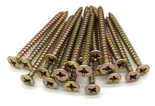 200 Pcs Box of Wood Screws 4mm x 50mm Double Countersunk Premium Easy Drive Woodscrews