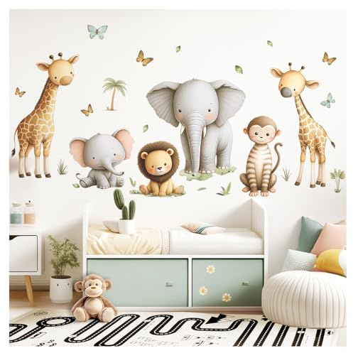 Little Deco Wandtattoo Safaritiere Elefant Giraffe DL5038 L