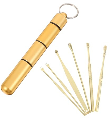 Healeved Edelstahl Ohrenreiniger mit Spiralförmigem Design für Effektive Ohrenschmalzentfernung Inklusive Aufbewahrungsbehälter für Hygienische Lagerung