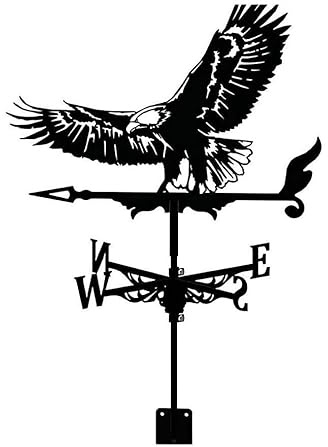 Metal Weathervane, Stainless Steel Roof Mount Weather Vane, Outdoor Scene Garden Weather Vane for for Garden Yard Patio Decor (Eagle)