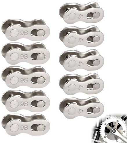 10 Stück Fahrradkettenglied,Fahrradkette,Fahrrad Kettenschloss,Fahrrad Kettenverschluss Glied,8/9-Fach,Geeignet für Rennräder,Mountainbikes,Rennräder