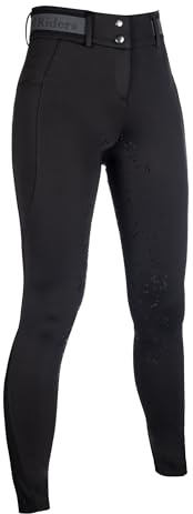 HKM Mädchen Hailey Silikon-vollbesatz Hose, Schwarz, 146-152 EU