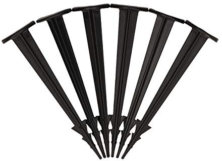GARDENIX Erdanker Unkrautvlies, Erdnägel Unkrautvlies, 50 Stück, UV-beständiger Kunststoff, 100mm Länge, Rostfrei, Flacher Kopf für Stabilität und Halt