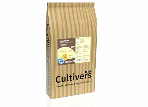 CULTIVERS Yeso Agrícola Micronizado 20 kg para Mejorar Suelos Sódicos y Salinos con Calcio y Azufre. Regenerador de suelos, Apto Agricultura Ecológica