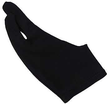 WEKADRIN Drawing Glove for Sketch Two Finger Curved Gloves 2Pcs Anti-Fouling Smudge Protection Breathable for Digital Drawing and Painting