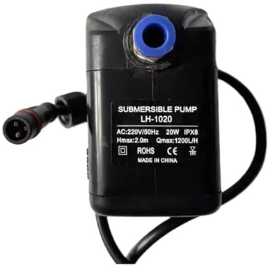 HWWW Bomba de agua sumergible especial LH-1020 con ventilador de pulverización, 20 W, IPX8