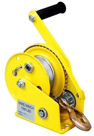 Avvolgicavo Elettrico, Argano manuale con fune da 1200 libbre e 5 m, bidirezionale, autobloccante, piccolo argano portatile, paranco di trazione manuale, gru