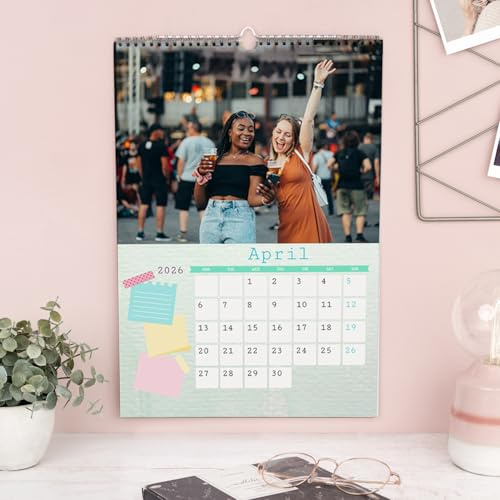 Wanapix | Fotokalender 2027 Personalisiert | Auf Deutsch | A4 Farben