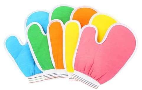 Beaupretty 5piezas Guantes de Baño Exfoliantes de Guantes para Fregar el Cuerpo para Baño Ducha y Spa Color Aleatorio