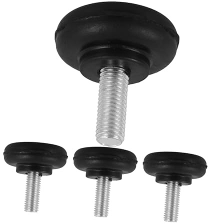 Toddmomy 4Pcs Adjustable Rubber Feet Pads for Furniture Anti-skid Table Leveling Pads Heavy-duty Shock Absorbing Non-slip Machine Feet Screws Protection