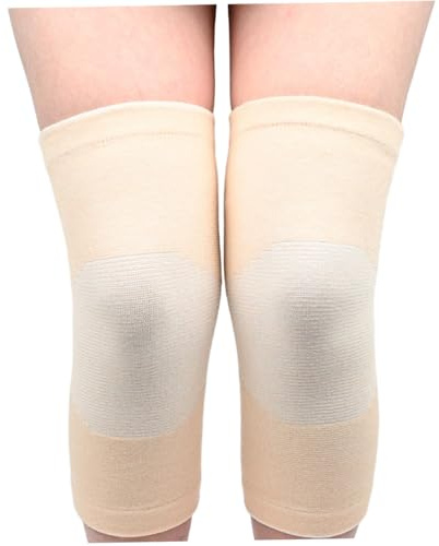 Gcroet 1 par knäskydd i bambu för män och kvinnor, elastisk varm bambukompression knästrumpa för löpning, volleyboll, gym, XL.