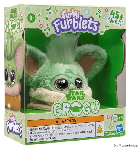Furby Furblets Star Wars™ Peluche electrónico Coleccionable de Grogu, Artículo Oficial