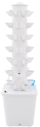 LOYEMAADE Hydroponik-Turm, 7 Etagen 35 Löcher Hydroponics Tower Garden Hydroponic Growing System Erdloses Anbausystem für Gemüse, Obst, Blumen