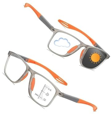 Genérico Gafas De Presbicia Bifocales Progresivas Fotocromáticas Inteligentes Deportivas Gafas De Lectura Ultraligera Cómodas Anti-luz Azul Lentes Para Leer Autograduables Progresivos