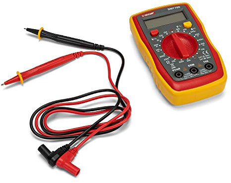 Velamp Multimetro Digitale 7-in-1 – Misura Tensione AC/DC, Corrente, Resistenza, Continuità, Diodi, con display retroilluminato e sonde incluse
