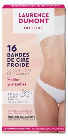 Laurence Dumont - 16 bandes de cire froide Maillot & Aisselles - Peau sensible : Peau lisse et douce