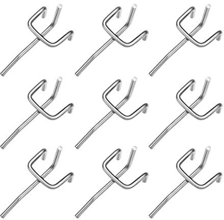 50 pcs Crochets pour panneaux perforés Crochets en métal pour Panneau perforé accessoires pour panneaux perforés crochets de garage Organisation doutils