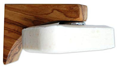 ® Magnetseifenhalter Ponte aus Olivenholz (Länge 8 cm und 1 x Seifenplättchen)