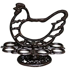 BERTY·PUYI Soporte para Cesta De Huevos, Cesta De Almacenamiento De Huevos con Forma De Pollo De Alambre De Metal, Cesta Recolectora De Huevos De Nido De Gallina De Metal, Rejilla Doble para Huevos-B